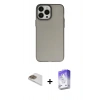 MARSİLYAN™- iPhone 13 Pro Max Kılıf Ahenk Çizgi Prime - Siyah Bilvis 5in1 3D Magic Cam Ekran Koruyucu + Pers Alüminyum Kamera Lens - GD