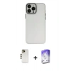 MARSİLYAN™- iPhone 13 Pro Max Kılıf Ahenk Çizgi Prime - Siyah Bilvis 5in1 3D Magic Cam Ekran Koruyucu + Shine Kamera Lens - GD