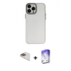 MARSİLYAN™- iPhone 13 Pro Max Kılıf Ahenk Çizgi Prime - Siyah Bilvis 5in1 3D Magic Cam Ekran Koruyucu + Pers Alüminyum Kamera Lens - GD