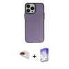 MARSİLYAN™- iPhone 13 Pro Max Kılıf Ahenk Çizgi Prime - Siyah Bilvis 5in1 3D Magic Cam Ekran Koruyucu + Kırmızı Pers Alüminyum Kamera Lens