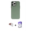 MARSİLYAN™- iPhone 13 Pro Max Kılıf Ahenk Çizgi Prime - Siyah Bilvis 5in1 3D Magic Cam Ekran Koruyucu + Kırmızı Pers Alüminyum Kamera Lens