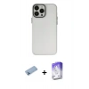 MARSİLYAN™- iPhone 13 Pro Max Kılıf Ahenk Çizgi Prime - Siyah Bilvis 5in1 3D Magic Cam Ekran Koruyucu + Shine Kamera Lens Koruma Cam - MI