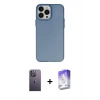 MARSİLYAN™- iPhone 13 Pro Max Kılıf Ahenk Çizgi Prime - Siyah Bilvis 5in1 3D Magic Cam Ekran Koruyucu + Neon Fosforlu Kamera Lens - BZ