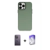 MARSİLYAN™- iPhone 13 Pro Max Kılıf Ahenk Çizgi Prime - Siyah Bilvis 5in1 3D Magic Cam Ekran Koruyucu + Neon Fosforlu Kamera Lens - BZ