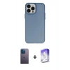 MARSİLYAN™- iPhone 13 Pro Max Kılıf Ahenk Çizgi Prime - Siyah Bilvis 5in1 3D Magic Cam Ekran Koruyucu + Neon Fosforlu Kamera Lens - MI