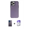 MARSİLYAN™- iPhone 13 Pro Max Kılıf Ahenk Çizgi Prime - Siyah Bilvis 5in1 3D Magic Cam Ekran Koruyucu + Neon Fosforlu Kamera Lens - MI