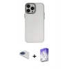 MARSİLYAN™- iPhone 13 Pro Max Kılıf Ahenk Çizgi Prime - Siyah Bilvis 5in1 3D Magic Cam Ekran Koruyucu + Pers Alüminyum Kamera Lens - LT