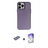 MARSİLYAN™- iPhone 13 Pro Max Kılıf Ahenk Çizgi Prime - Siyah Bilvis 5in1 3D Magic Cam Ekran Koruyucu + Pembe Renkli Kamera Lens Koruma Cam
