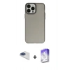 MARSİLYAN™- iPhone 13 Pro Max Kılıf Ahenk Çizgi Prime - Siyah Bilvis 5in1 3D Magic Cam Ekran Koruyucu + Pers Alüminyum Kamera Lens - LT