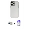 MARSİLYAN™- iPhone 13 Pro Max Kılıf Ahenk Çizgi Prime - Siyah Bilvis 5in1 3D Magic Cam Ekran Koruyucu + Rainbow Kamera Lens Koruma Cam - MI