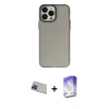 MARSİLYAN™- iPhone 13 Pro Max Kılıf Ahenk Çizgi Prime - Siyah Bilvis 5in1 3D Magic Cam Ekran Koruyucu + Rainbow Kamera Lens Koruma Cam - MI