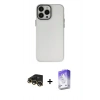 MARSİLYAN™- iPhone 13 Pro Max Kılıf Ahenk Çizgi Prime - Siyah Bilvis 5in1 3D Magic Cam Ekran Koruyucu + Raze Metal Kamera Lens - GD