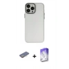 MARSİLYAN™- iPhone 13 Pro Max Kılıf Ahenk Çizgi Prime - Siyah Bilvis 5in1 3D Magic Cam Ekran Koruyucu + Renkli Kamera Lens Koruma Cam - SI