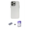 MARSİLYAN™- iPhone 13 Pro Max Kılıf Ahenk Çizgi Prime - Siyah Bilvis 5in1 3D Magic Cam Ekran Koruyucu + Renkli Kamera Lens Koruma Cam - MI