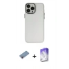 MARSİLYAN™- iPhone 13 Pro Max Kılıf Ahenk Çizgi Prime - Siyah Bilvis 5in1 3D Magic Cam Ekran Koruyucu + Shine Kamera Lens Koruma Cam - PE