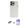MARSİLYAN™- iPhone 13 Pro Max Kılıf Ahenk Çizgi Prime - Siyah Bilvis 5in1 3D Magic Cam Ekran Koruyucu + Renkli Kamera Lens Koruma Cam - TU