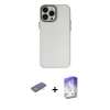 MARSİLYAN™- iPhone 13 Pro Max Kılıf Ahenk Çizgi Prime - Siyah Bilvis 5in1 3D Magic Cam Ekran Koruyucu + Renkli Kamera Lens Koruma Cam - YL