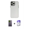 MARSİLYAN™- iPhone 13 Pro Max Kılıf Ahenk Çizgi Prime - Siyah Bilvis 5in1 3D Magic Cam Ekran Koruyucu + Yeşil Neon Fosforlu Kamera Lens
