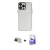 MARSİLYAN™- iPhone 13 Pro Max Kılıf Ahenk Çizgi Prime - Siyah Bilvis 5in1 5D Magic Hayalet Cam Ekran Koruyucu + Rainbow Kamera Lens Koruma Cam - KI