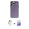 MARSİLYAN™- iPhone 13 Pro Max Kılıf Ahenk Çizgi Prime - Siyah Bilvis 5in1 5D Magic Hayalet Cam Ekran Koruyucu + Shine Kamera Lens - GD