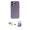 MARSİLYAN™- iPhone 13 Pro Max Kılıf Ahenk Çizgi Prime - Siyah Bilvis 5in1 5D Magic Hayalet Cam Ekran Koruyucu + Pers Alüminyum Kamera Lens - GD