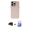 MARSİLYAN™- iPhone 13 Pro Max Kılıf Ahenk Çizgi Prime - Siyah Bilvis 5in1 5D Magic Hayalet Cam Ekran Koruyucu + Raze Metal Kamera Lens - GD