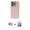 MARSİLYAN™- iPhone 13 Pro Max Kılıf Ahenk Çizgi Prime - Siyah Bilvis 5in1 5D Magic Hayalet Cam Ekran Koruyucu + Rainbow Kamera Lens Koruma Cam - KI