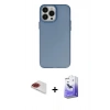 MARSİLYAN™- iPhone 13 Pro Max Kılıf Ahenk Çizgi Prime - Siyah Bilvis 5in1 5D Magic Hayalet Cam Ekran Koruyucu + Pers Alüminyum Kamera Lens - KI