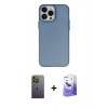 MARSİLYAN™- iPhone 13 Pro Max Kılıf Ahenk Çizgi Prime - Siyah Bilvis 5in1 5D Magic Hayalet Cam Ekran Koruyucu + Neon Fosforlu Kamera Lens - YL