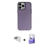 MARSİLYAN™- iPhone 13 Pro Max Kılıf Ahenk Çizgi Prime - Siyah Bilvis 5in1 5D Magic Hayalet Cam Ekran Koruyucu + Pers Alüminyum Kamera Lens - SABE