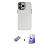MARSİLYAN™- iPhone 13 Pro Max Kılıf Ahenk Çizgi Prime - Siyah Bilvis 5in1 5D Magic Hayalet Cam Ekran Koruyucu + Shine Kamera Lens Koruma Cam - GI