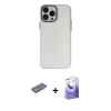 MARSİLYAN™- iPhone 13 Pro Max Kılıf Ahenk Çizgi Prime - Siyah Bilvis 5in1 5D Magic Hayalet Cam Ekran Koruyucu + Renkli Kamera Lens Koruma Cam - YL