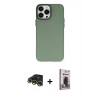 MARSİLYAN™- iPhone 13 Pro Max Kılıf Ahenk Çizgi Prime - Siyah Bilvis Hayalet Cam Ekran Koruyucu + Raze Metal Kamera Lens - GD