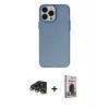 MARSİLYAN™- iPhone 13 Pro Max Kılıf Ahenk Çizgi Prime - Siyah Bilvis Hayalet Cam Ekran Koruyucu + Raze Metal Kamera Lens - GD