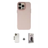 MARSİLYAN™- iPhone 13 Pro Max Kılıf Ahenk Çizgi Prime - Siyah Bilvis Hayalet Cam Ekran Koruyucu + Shine Kamera Lens - GD