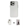 MARSİLYAN™- iPhone 13 Pro Max Kılıf Ahenk Çizgi Prime - Siyah Bilvis Hayalet Cam Ekran Koruyucu + Shine Kamera Lens - GD