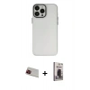 MARSİLYAN™- iPhone 13 Pro Max Kılıf Ahenk Çizgi Prime - Siyah Bilvis Hayalet Cam Ekran Koruyucu + Rainbow Kamera Lens Koruma Cam - KI