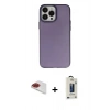 MARSİLYAN™- iPhone 13 Pro Max Kılıf Ahenk Çizgi Prime - Siyah Bilvis Hayalet Cam Ekran Koruyucu + Pers Alüminyum Kamera Lens - KI