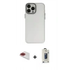 MARSİLYAN™- iPhone 13 Pro Max Kılıf Ahenk Çizgi Prime - Siyah Bilvis Hayalet Cam Ekran Koruyucu + Pers Alüminyum Kamera Lens - KI
