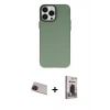 MARSİLYAN™- iPhone 13 Pro Max Kılıf Ahenk Çizgi Prime - Siyah Bilvis Hayalet Cam Ekran Koruyucu + Rainbow Kamera Lens Koruma Cam - KI