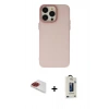 MARSİLYAN™- iPhone 13 Pro Max Kılıf Ahenk Çizgi Prime - Siyah Bilvis Hayalet Cam Ekran Koruyucu + Pers Alüminyum Kamera Lens - KI