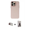 MARSİLYAN™- iPhone 13 Pro Max Kılıf Ahenk Çizgi Prime - Siyah Bilvis Hayalet Cam Ekran Koruyucu + Rainbow Kamera Lens Koruma Cam - KI