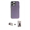 MARSİLYAN™- iPhone 13 Pro Max Kılıf Ahenk Çizgi Prime - Siyah Bilvis Hayalet Cam Ekran Koruyucu + Rainbow Kamera Lens Koruma Cam - KI