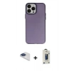 MARSİLYAN™- iPhone 13 Pro Max Kılıf Ahenk Çizgi Prime - Siyah Bilvis Hayalet Cam Ekran Koruyucu + Pers Alüminyum Kamera Lens - LT