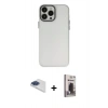 MARSİLYAN™- iPhone 13 Pro Max Kılıf Ahenk Çizgi Prime - Siyah Bilvis Hayalet Cam Ekran Koruyucu + Pers Alüminyum Kamera Lens - LT