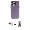MARSİLYAN™- iPhone 13 Pro Max Kılıf Ahenk Çizgi Prime - Siyah Bilvis Hayalet Cam Ekran Koruyucu + Pers Alüminyum Kamera Lens - LT