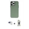 MARSİLYAN™- iPhone 13 Pro Max Kılıf Ahenk Çizgi Prime - Siyah Bilvis Hayalet Cam Ekran Koruyucu + Pers Alüminyum Kamera Lens - LT