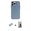 MARSİLYAN™- iPhone 13 Pro Max Kılıf Ahenk Çizgi Prime - Siyah Bilvis Hayalet Cam Ekran Koruyucu + Shine Kamera Lens Koruma Cam - MI