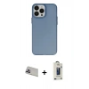 MARSİLYAN™- iPhone 13 Pro Max Kılıf Ahenk Çizgi Prime - Siyah Bilvis Hayalet Cam Ekran Koruyucu + Mor Rainbow Kamera Lens Koruma Cam