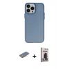 MARSİLYAN™- iPhone 13 Pro Max Kılıf Ahenk Çizgi Prime - Siyah Bilvis Hayalet Cam Ekran Koruyucu + Renkli Kamera Lens Koruma Cam - PE